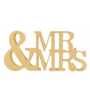 18mm Freestanding MDF 'Mr & Mrs' Small Sign - BT